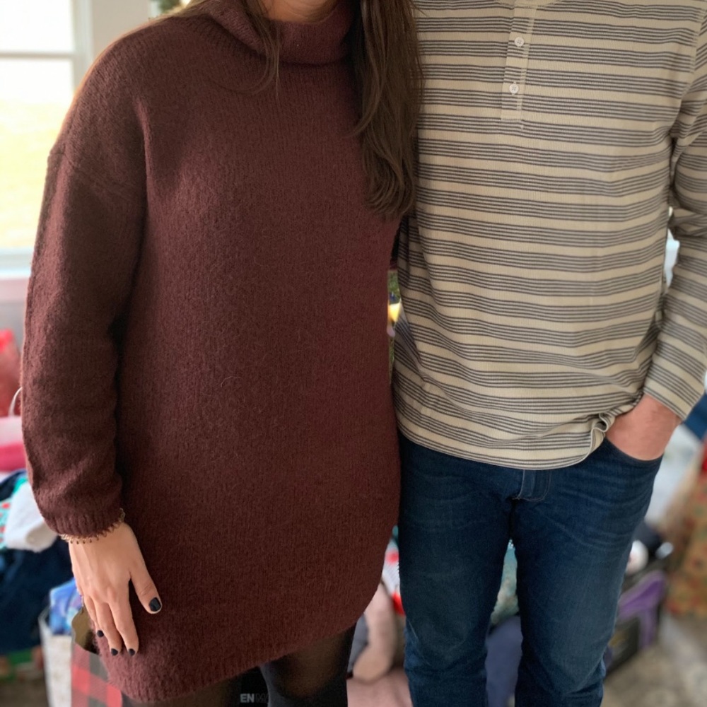 Aerie Rich Burgundy Turtleneck Sweater